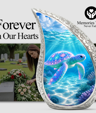 Sea Turtle Urn for Human Ashes – Ocean Theme Adult Cremation Urn
