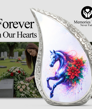 Beautiful Horse Adult Urn for Human Ashes – Premium Horse Cremation Urn