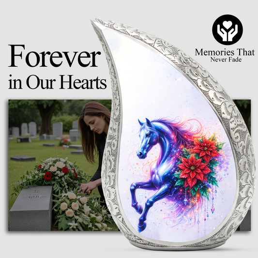Beautiful Horse Adult Urn for Human Ashes – Premium Horse Cremation Urn