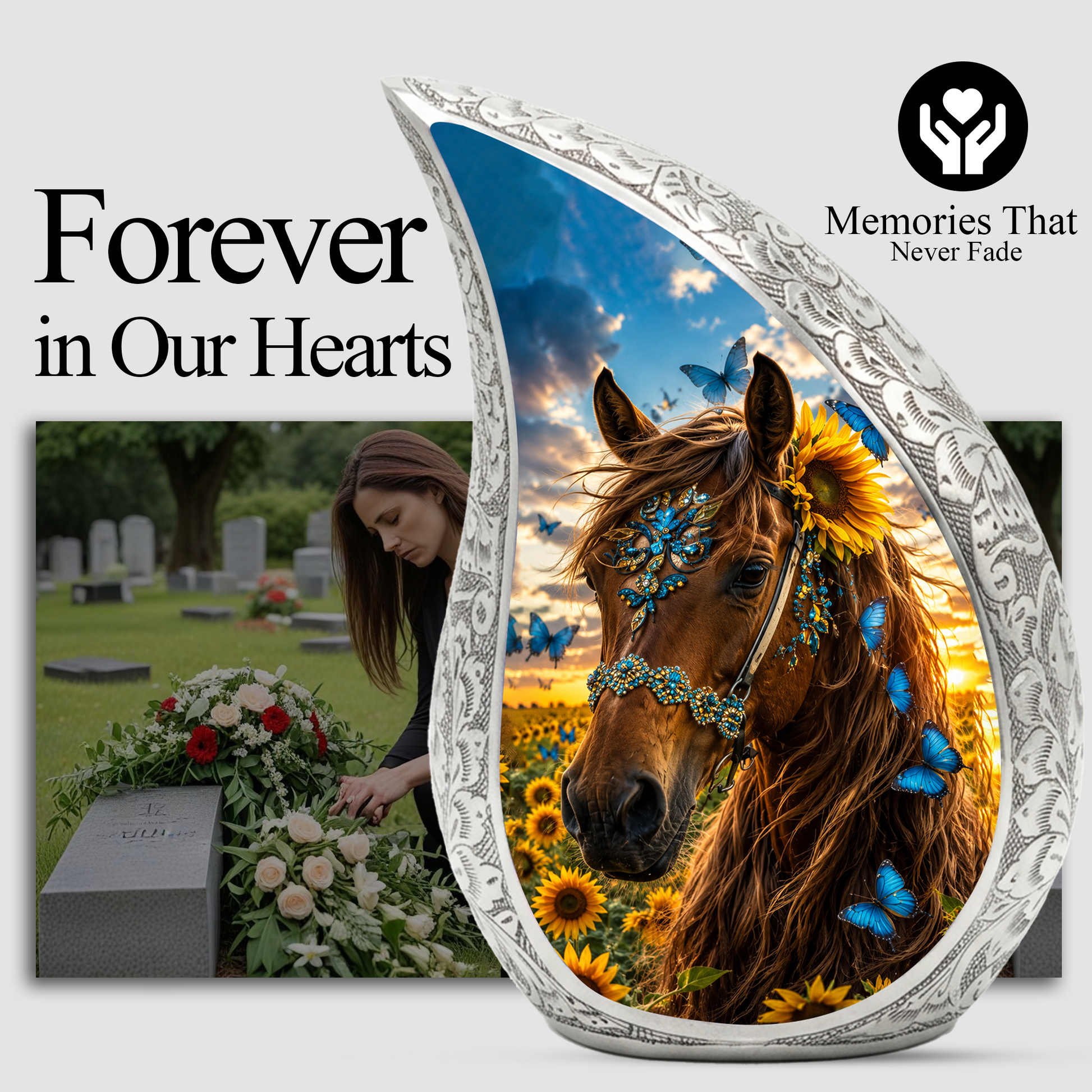 Horse Urn for Human Ashes – Adult Cremation Urn for Horse Lovers