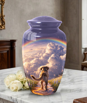 Rainbow Bridge Dog Memorial Urn for Mom or Dad | Pet Memorial Cremation Urn for Human Ashes