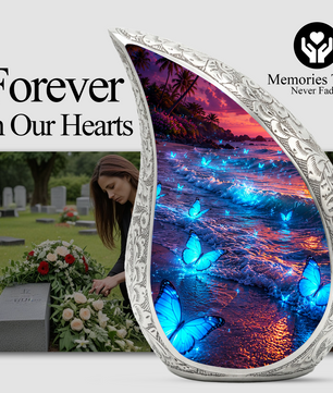 Butterfly Beach Ocean Urn for Human Ashes | Butterfly Urn for Ashes