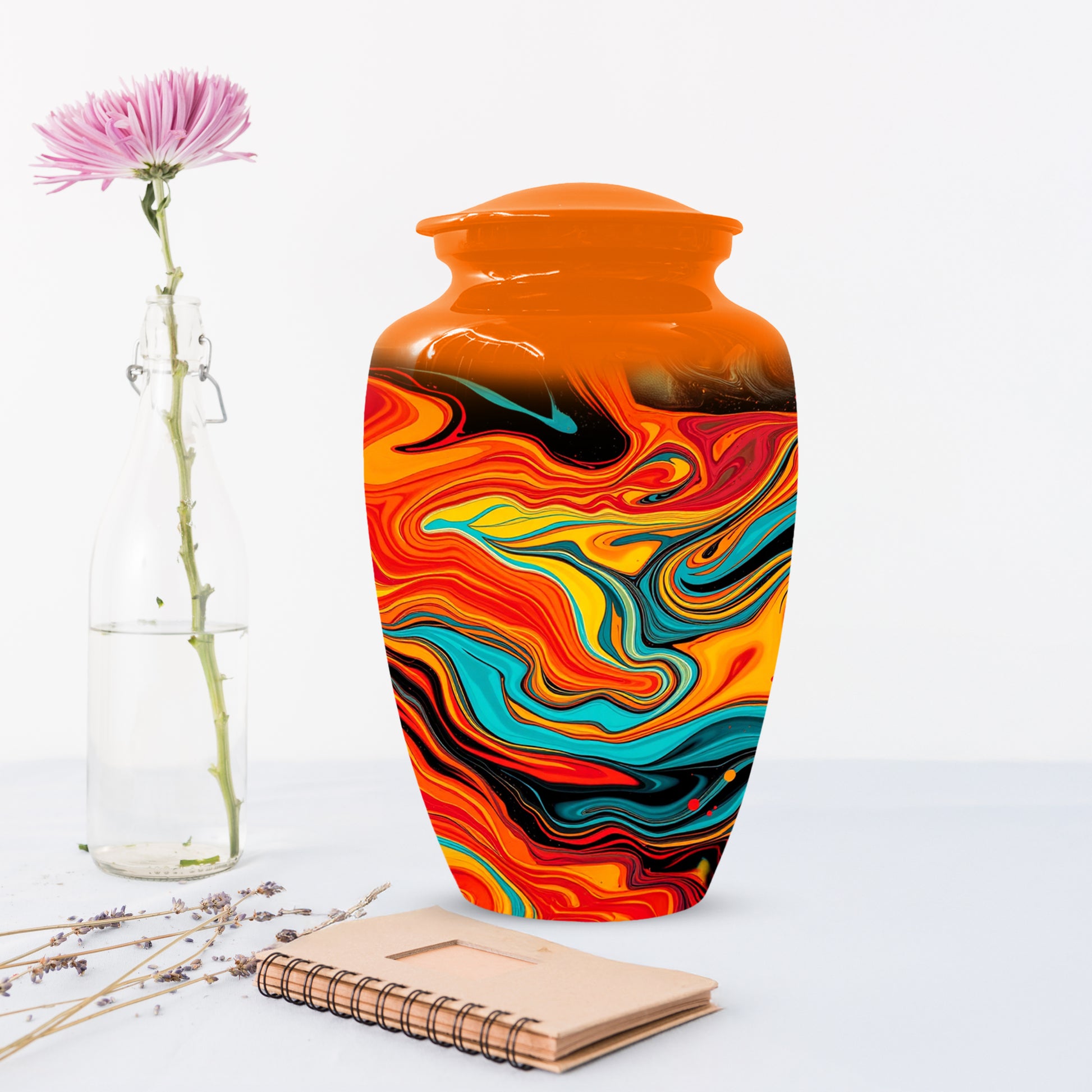 Abstract Art Cremation Urn for Ashes – Custom Colorful Memorial Urns for Men & Women