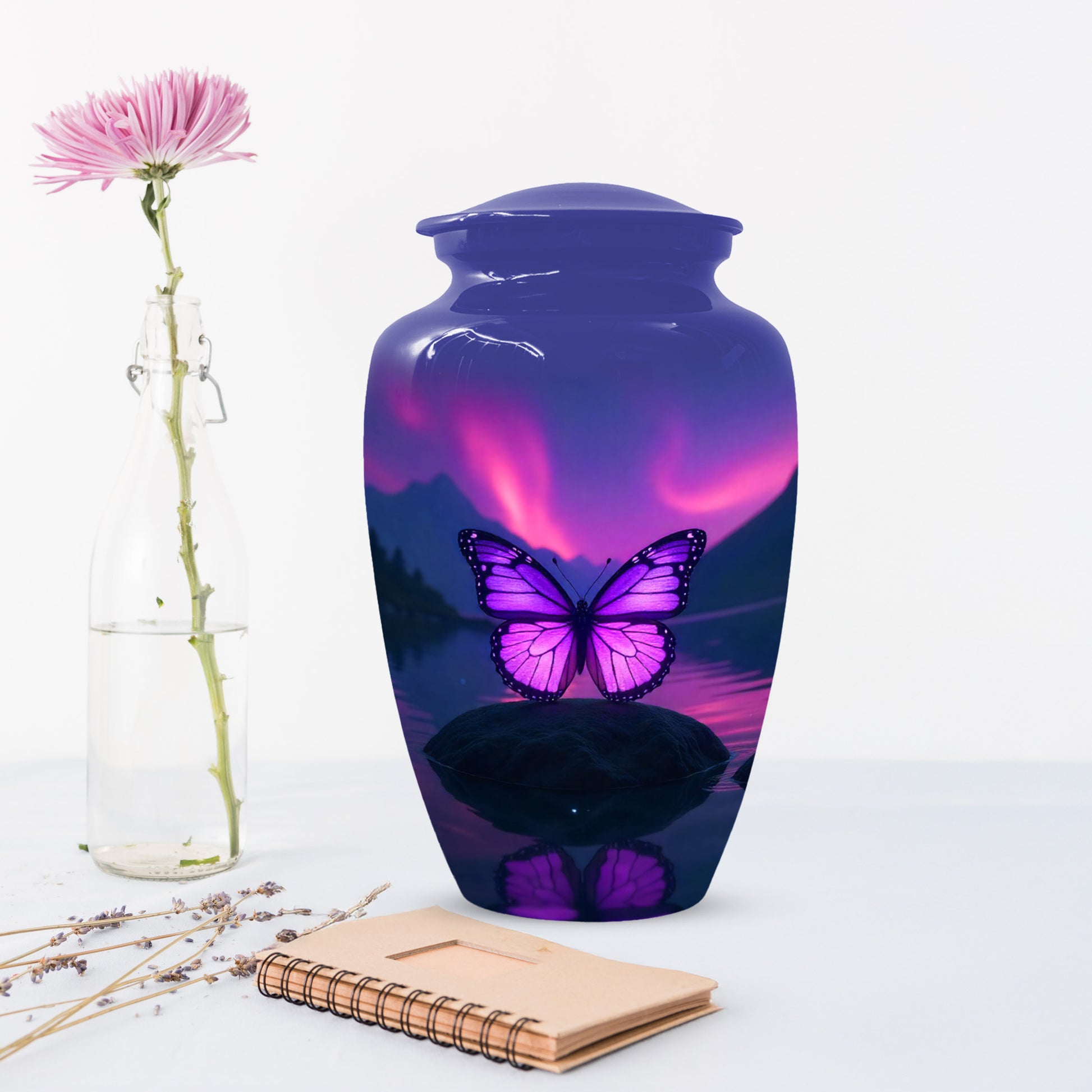 Purple Butterfly Urn for Human Ashes | Purple Butterfly Cremation Urn