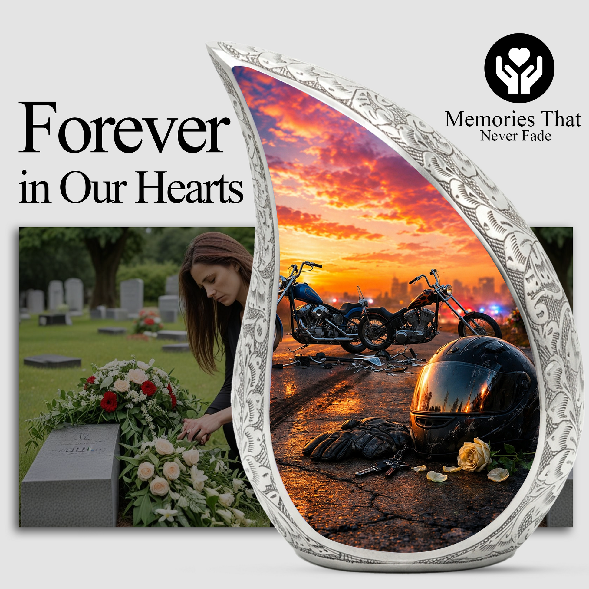 Christian Cross Urn for Dad, Religious Cremation Urn for Ashes,Adult Male Keepsake Urn
