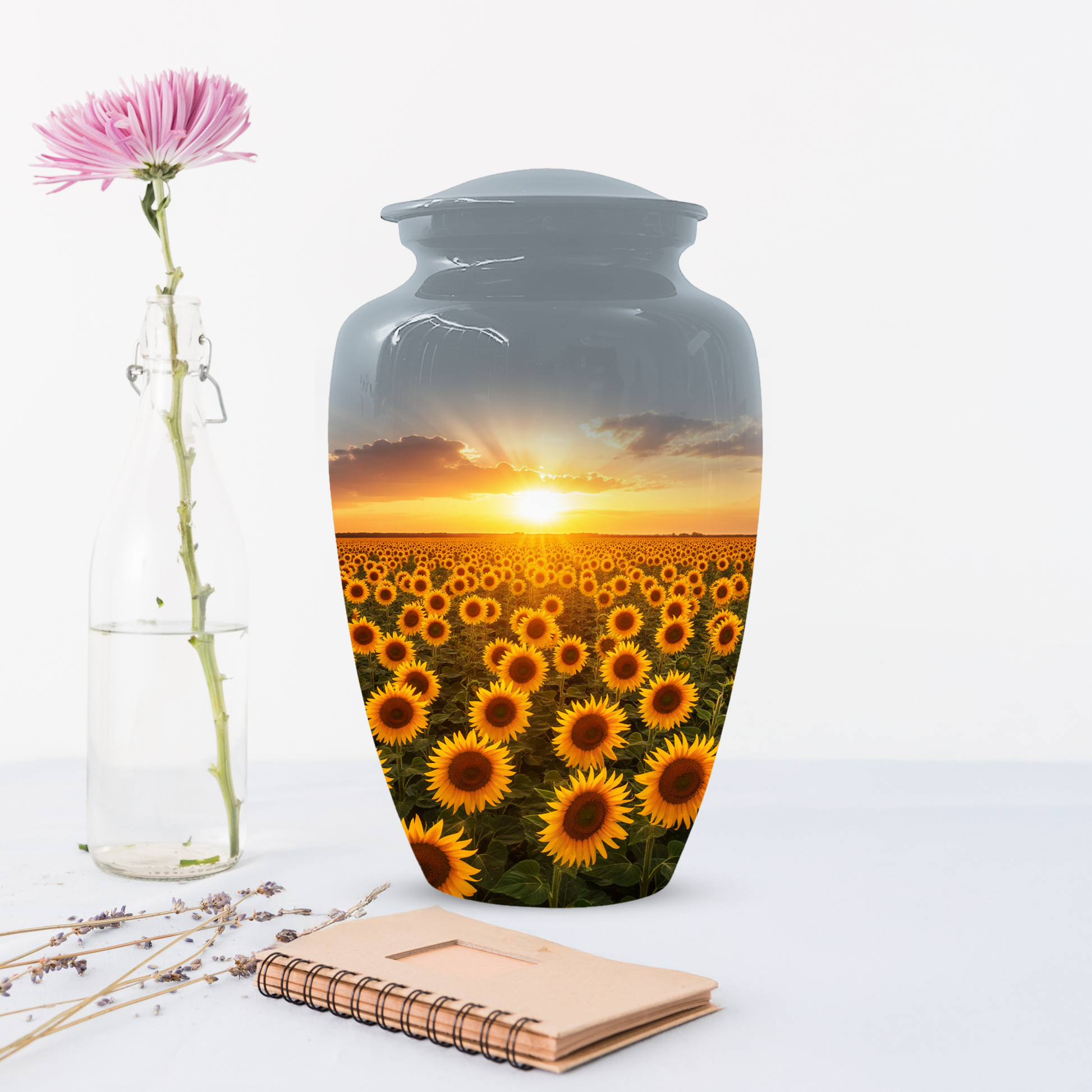 Sunflower Urn for Ashes, Custom Cremation Urn, Memorial Urn for Mom