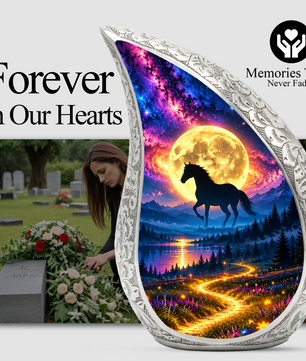 Horse Urn for Ashes, keepsake Aluminum Horse Cremation Urn