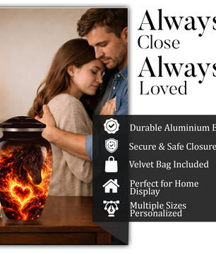 Personalized Horse Cremation Urn for Ashes, Fiery Horse Memorial Urn, Custom Equine Urn