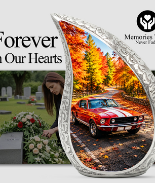 Classic Muscle Car Memorial Urn for Dad, Vintage Car Funeral Urn
