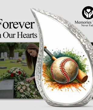 Baseball Urn for Dad, Adult Cremation Urn for Human Ashes