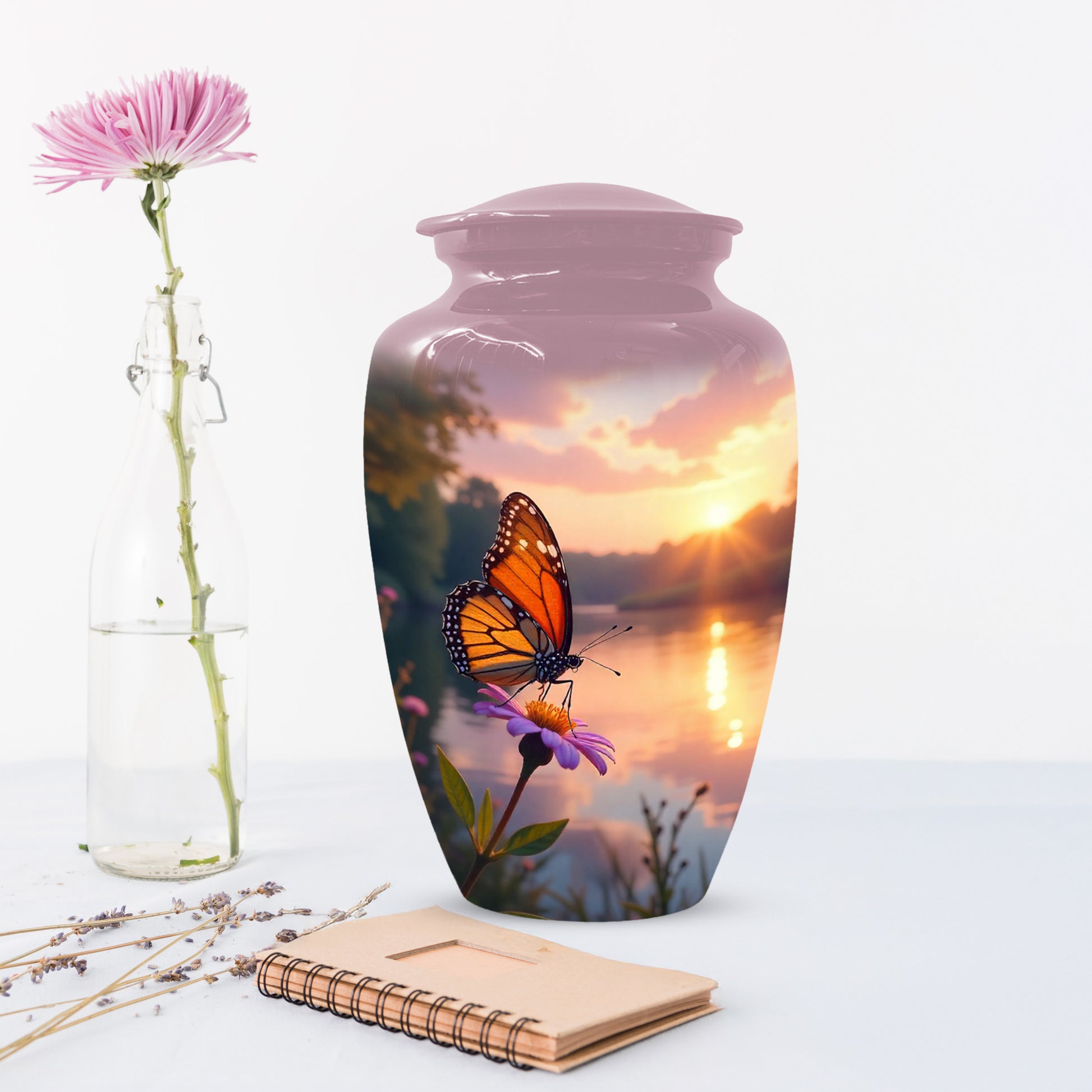 Butterfly Sunshine Urn for Human Ashes | Butterfly Sunrise Cremation Urn