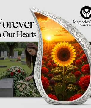 Sunflower Urn for Mom | Beautiful Cremation Urn for Women & Ashes