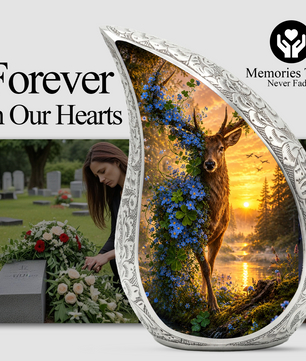 Deer Urn for Adult Ashes | Nature Adult Cremation Urn for Human Ashes Memorial