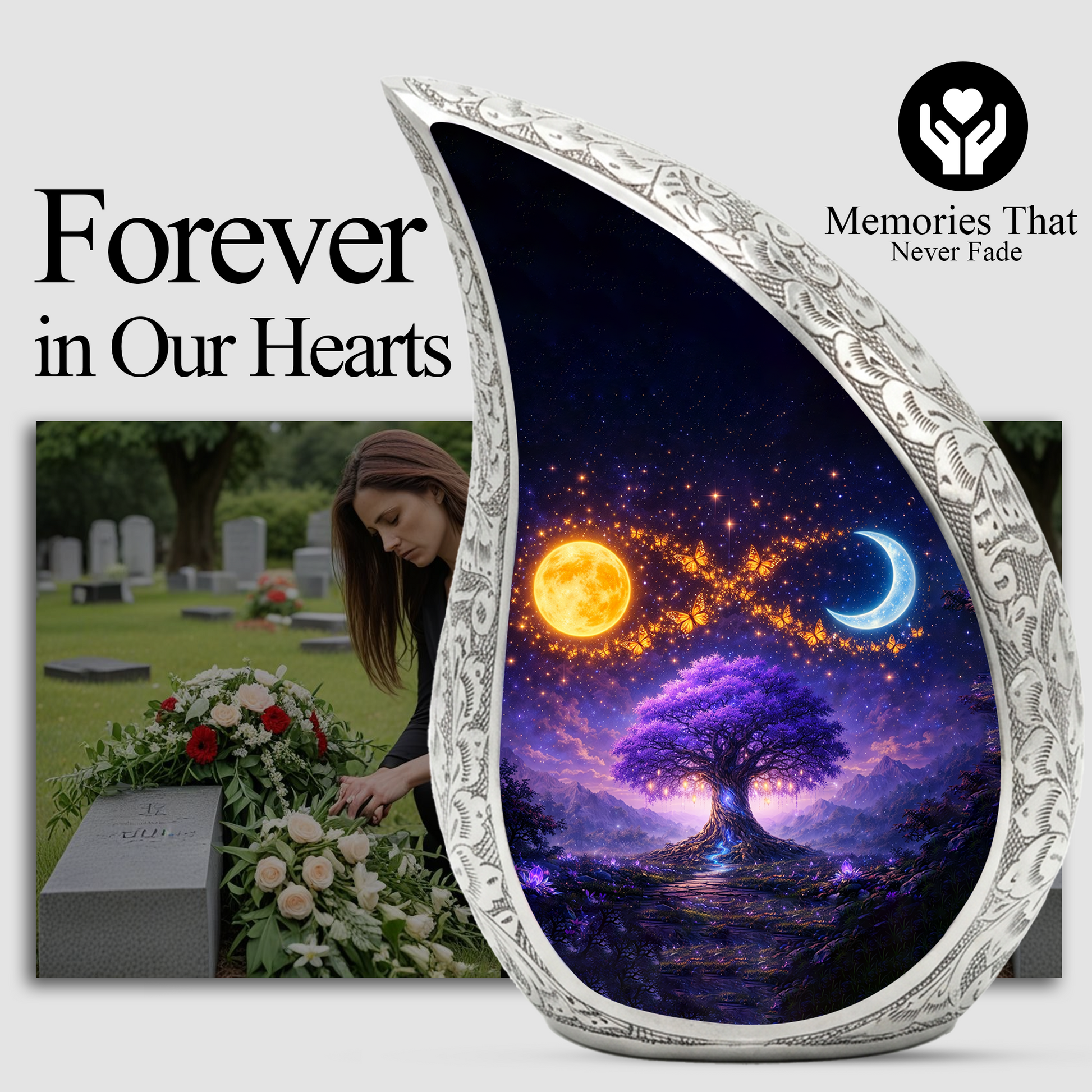Tree Adult Urn for Human Ashes – Premium Tree of Life Adult Cremation Urn