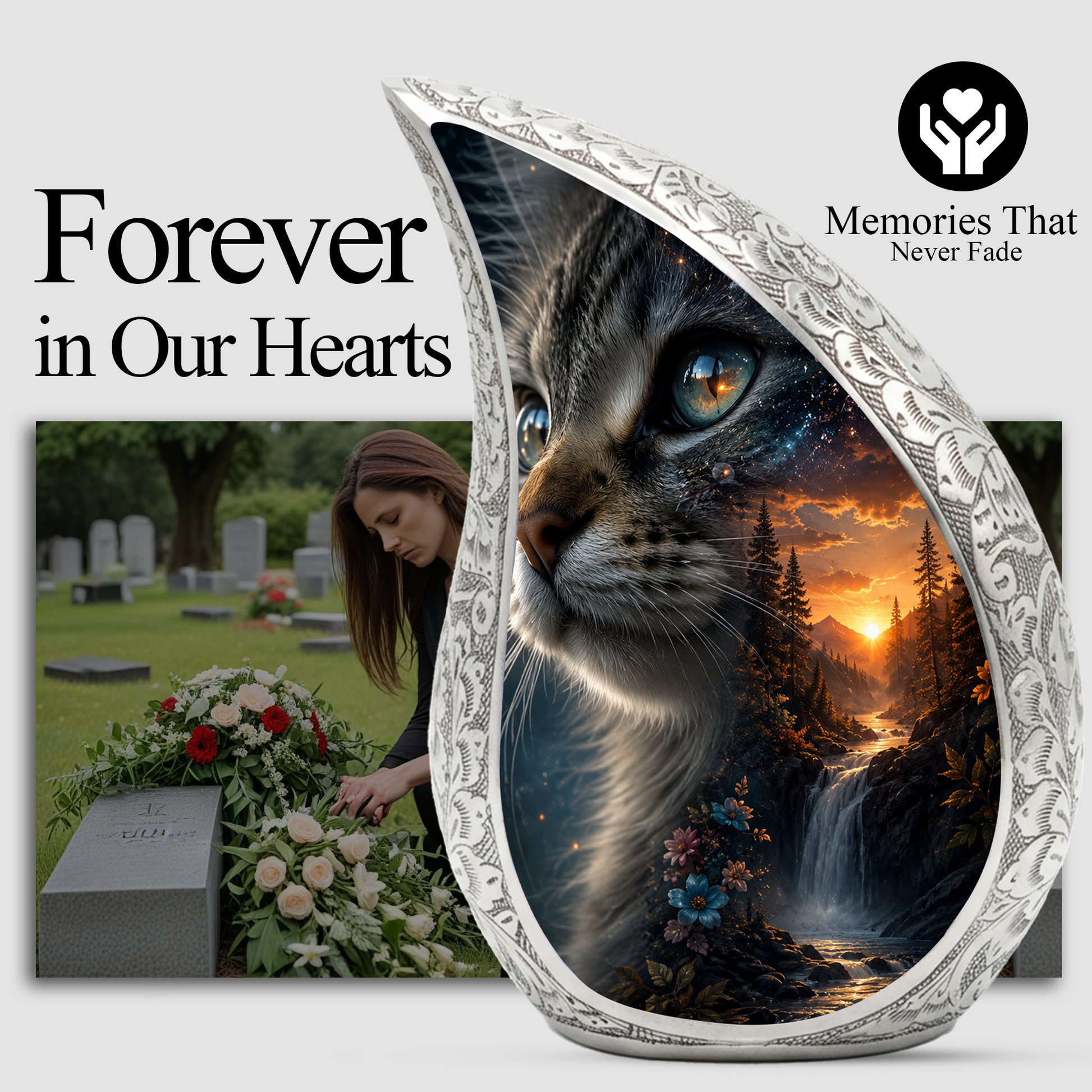 Cat Urn for Ashes | Personalized Cat Cremation Urn for Beloved Pet Memorial