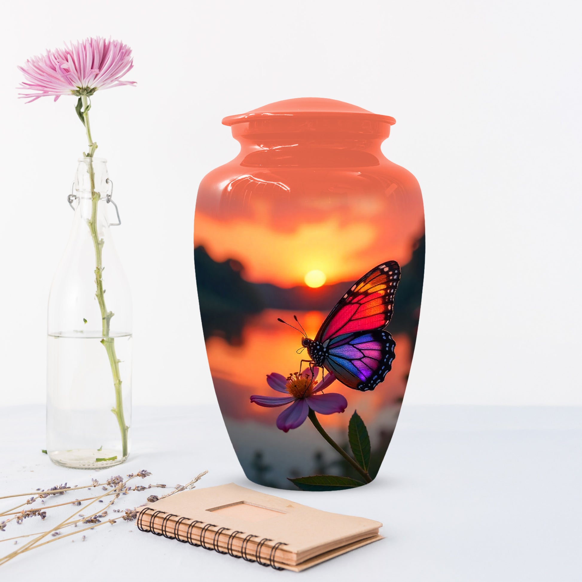 Butterfly Sunset Urn for Human Ashes | Butterfly Sunset Cremation Urn