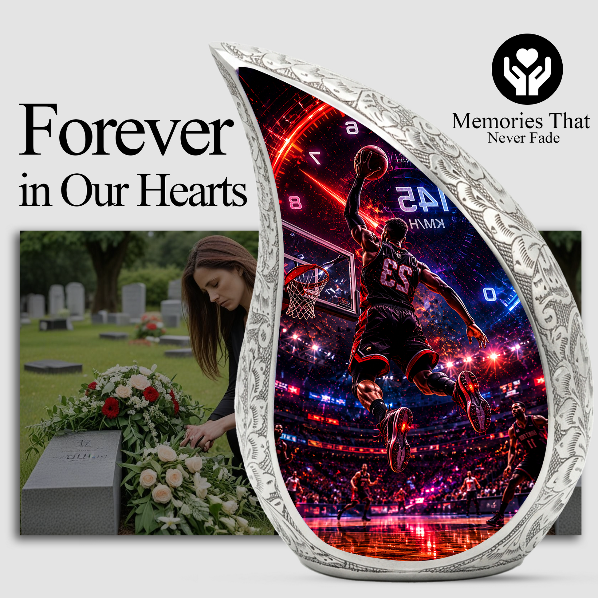 Basketball Player Urn for Adult Ashes | Basketball Adult Cremation Urn