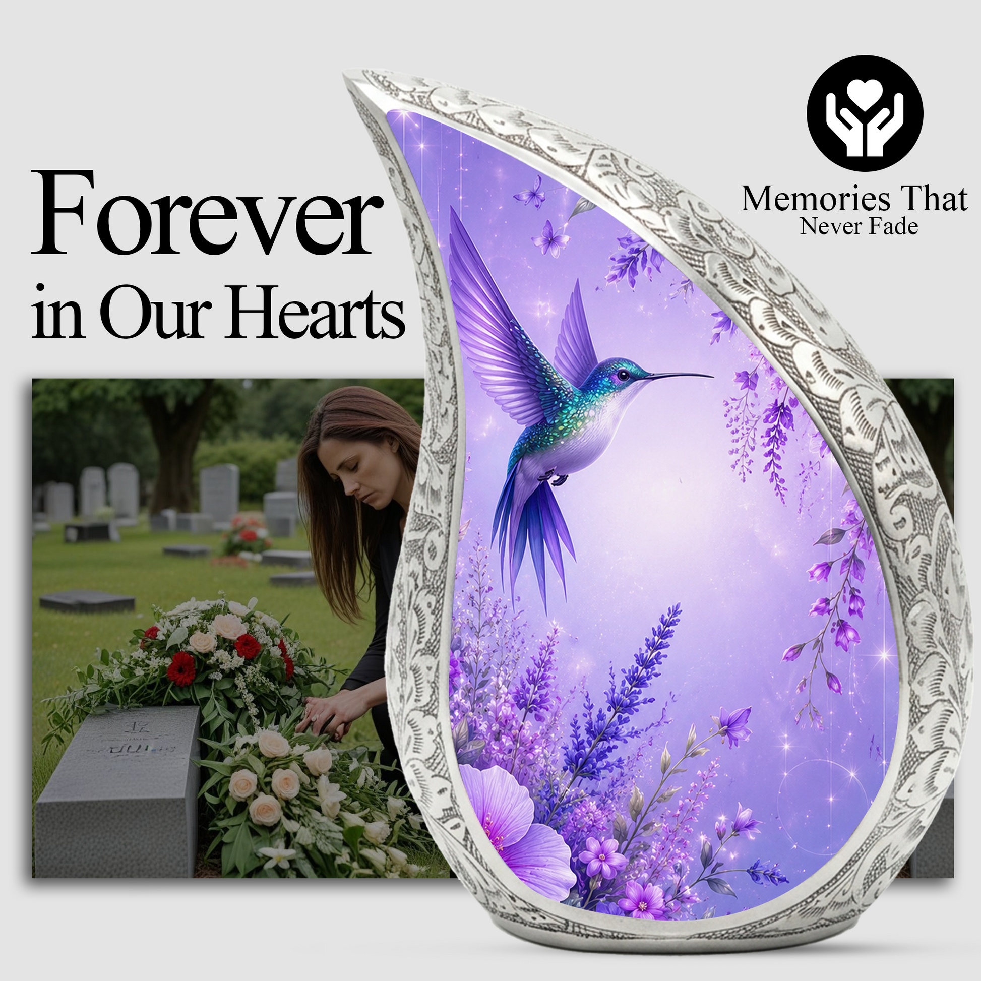 Hummingbird Urn for Human Ashes | Beautiful Hummingbird Adult Cremation Urn