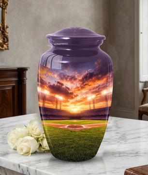 Baseball Stadium Urn for Dad | Cremation  Large Urn Adult Male | Memorial Urn for Father