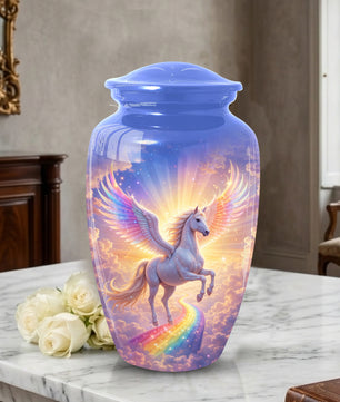 Pegasus Urn for Mom, Angel Horse Memorial Large Urn| Adult Female Cremation Urn