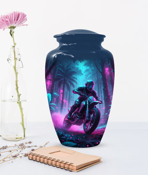 Dirt Bike Urn for Ashes - Personalized Motocross Memorial for Dad | Motorcycle Cremation Urns for Father