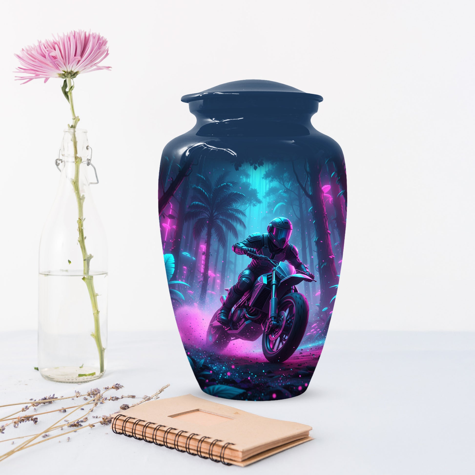 Dirt Bike Urn for Ashes - Personalized Motocross Memorial for Dad | Motorcycle Cremation Urns for Father