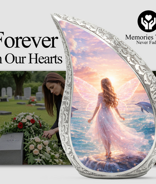 Guardian Angel Urn for Mom - Mermaid Cremation Urn For Adult Female