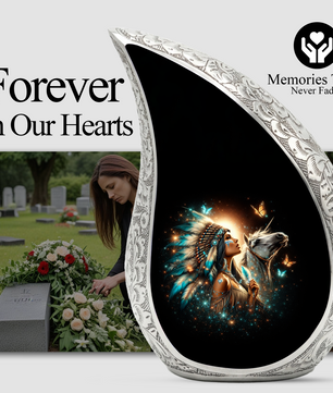 Native American Woman Cremation Urn for Mom & Women