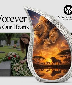 Lion Urn for Adult Ashes | Majestic Adult Cremation Urn for Human Ashes Memorial