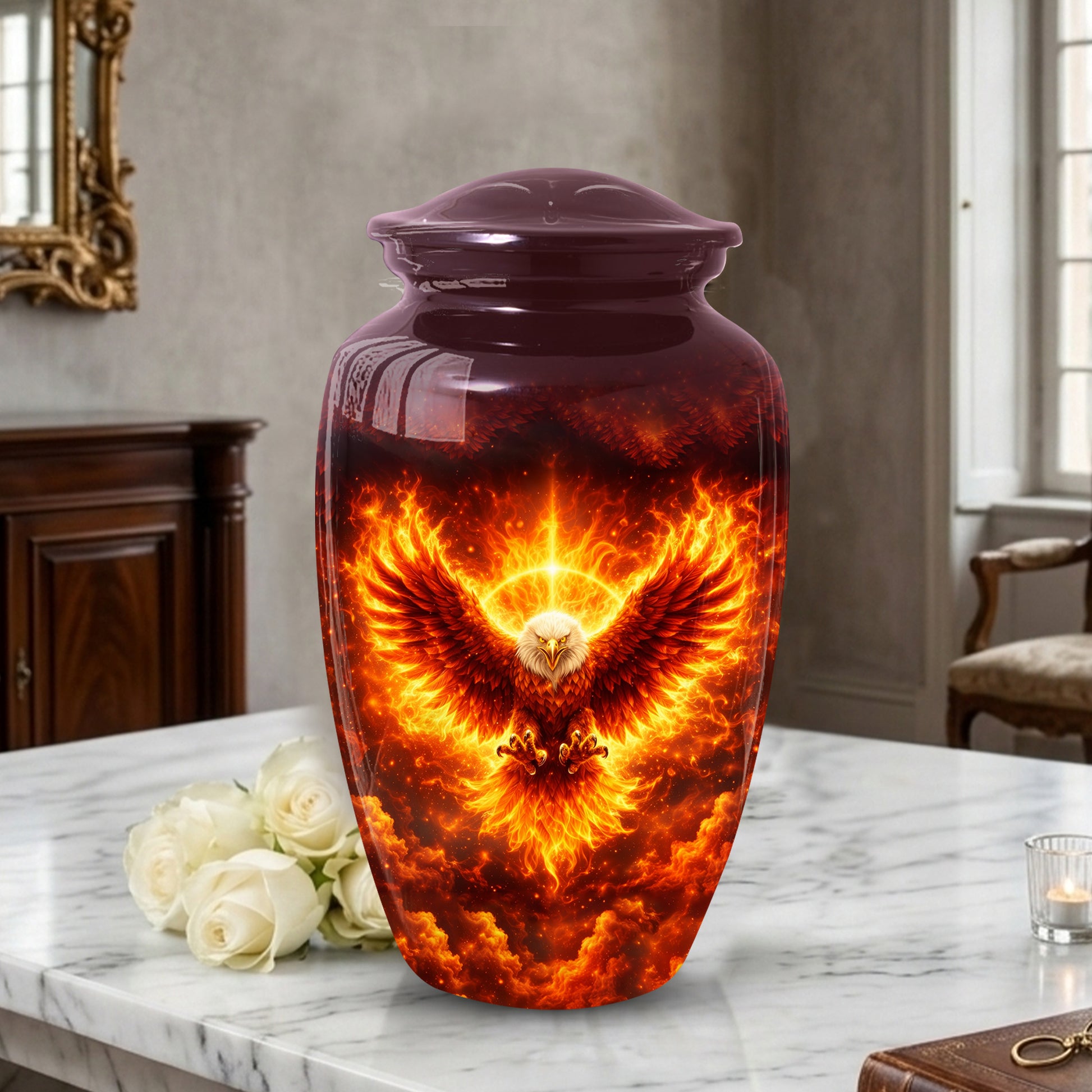 Angel Wing Eagle Urn for Mom-Keepsake Large Urn For Human Ashes