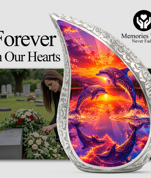 Dolphin Memorial Urn for Mom – Personalized Funeral Urn for Human Ashes | Beautiful Cremation Urns for Women