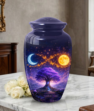 Tree of Life Urn for Mom- Purple Moon Memorial Large Urn|Adult Female Cremation Urn