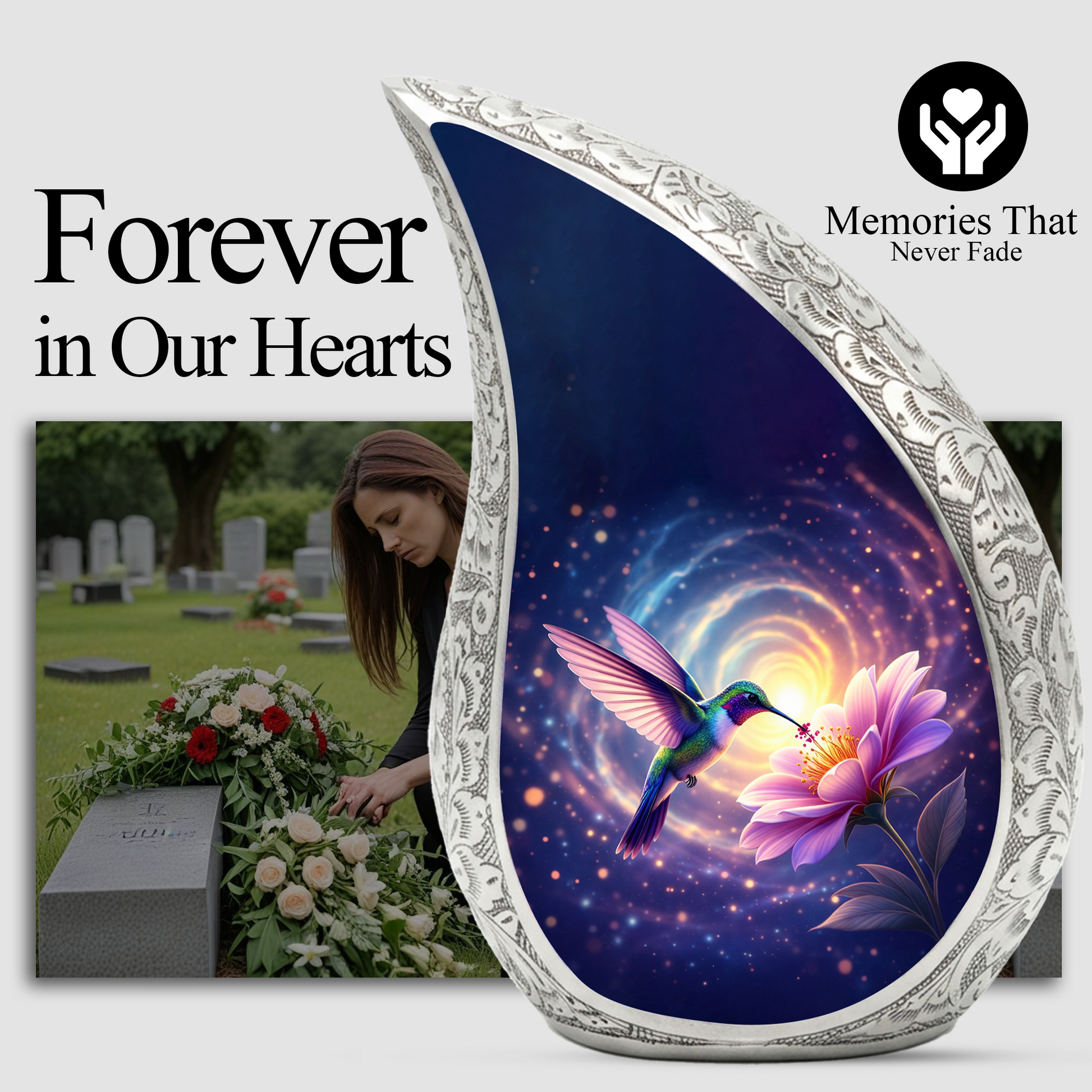 Hummingbird Adult Urn for Human Ashes – Premium Hummingbird Cremation Urn
