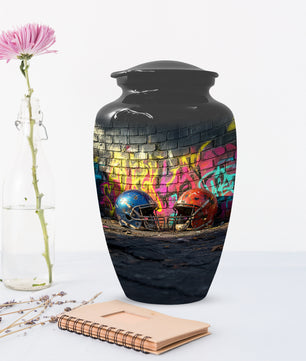 Football Helmet Urn for Dad – Custom Sports Cremation Urn for Ashes