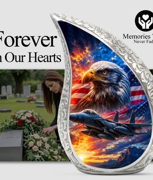Eagle Urn for Human Ashes | Patriotic Adult Cremation Urn | Eagle Memorial Urn for Adult Ashes, Men & Women