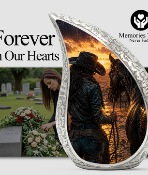 Cowgirl Urn for Human Ashes – Beautiful Western Cremation Urn for Mom, Women, Mother, Sister & Daughte