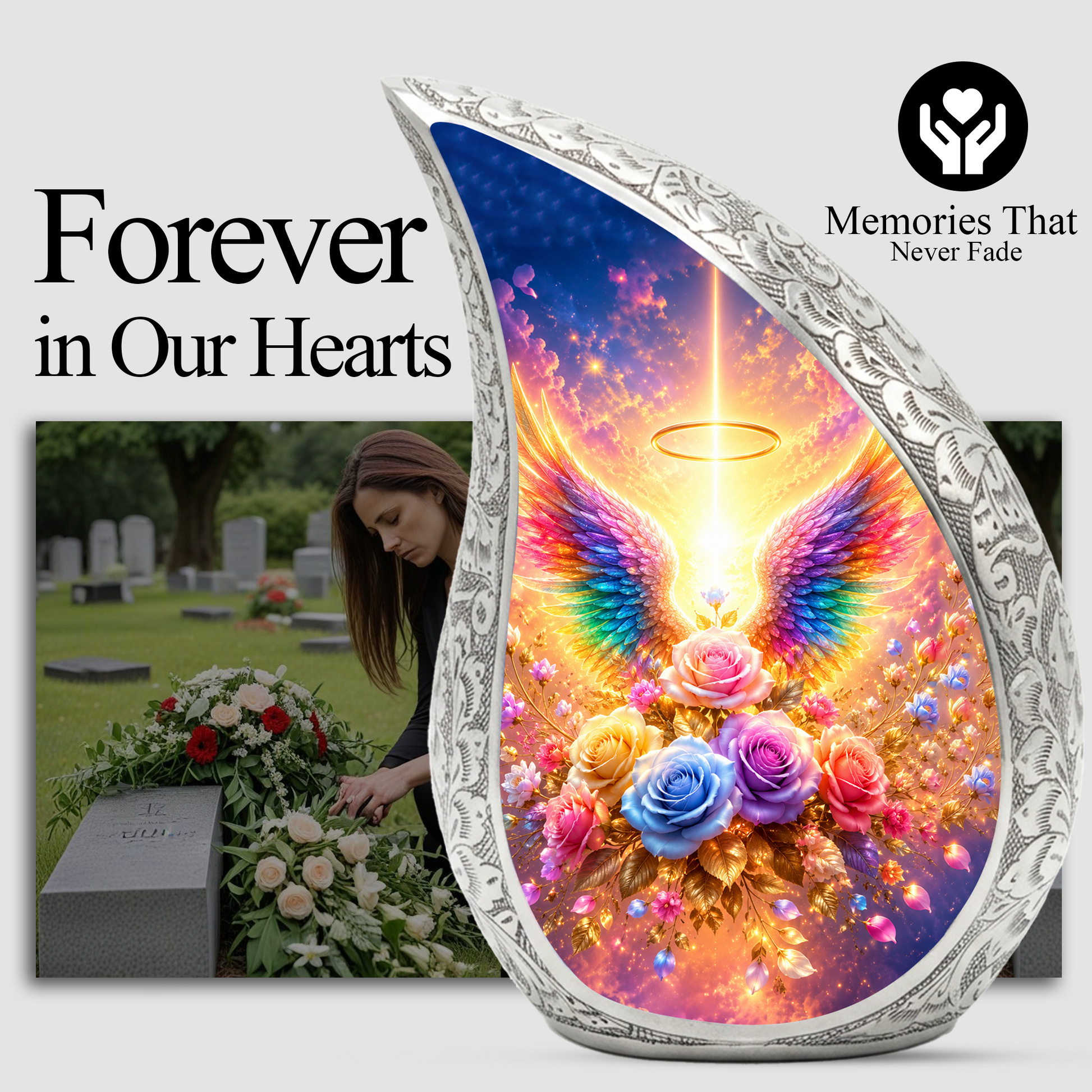 Angel Wing Urn for Adult Ashes | Elegant Adult Cremation Urn | Urns for Adult Ashes