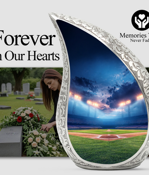Baseball Stadium Funeral Urn for Dad, Adult Cremation Urn for Human Ashes