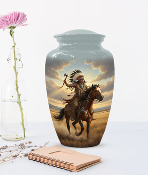 Warrior Horse Urn for Mom & Women | Unique Adult Female Cremation Urn for Human Ashes