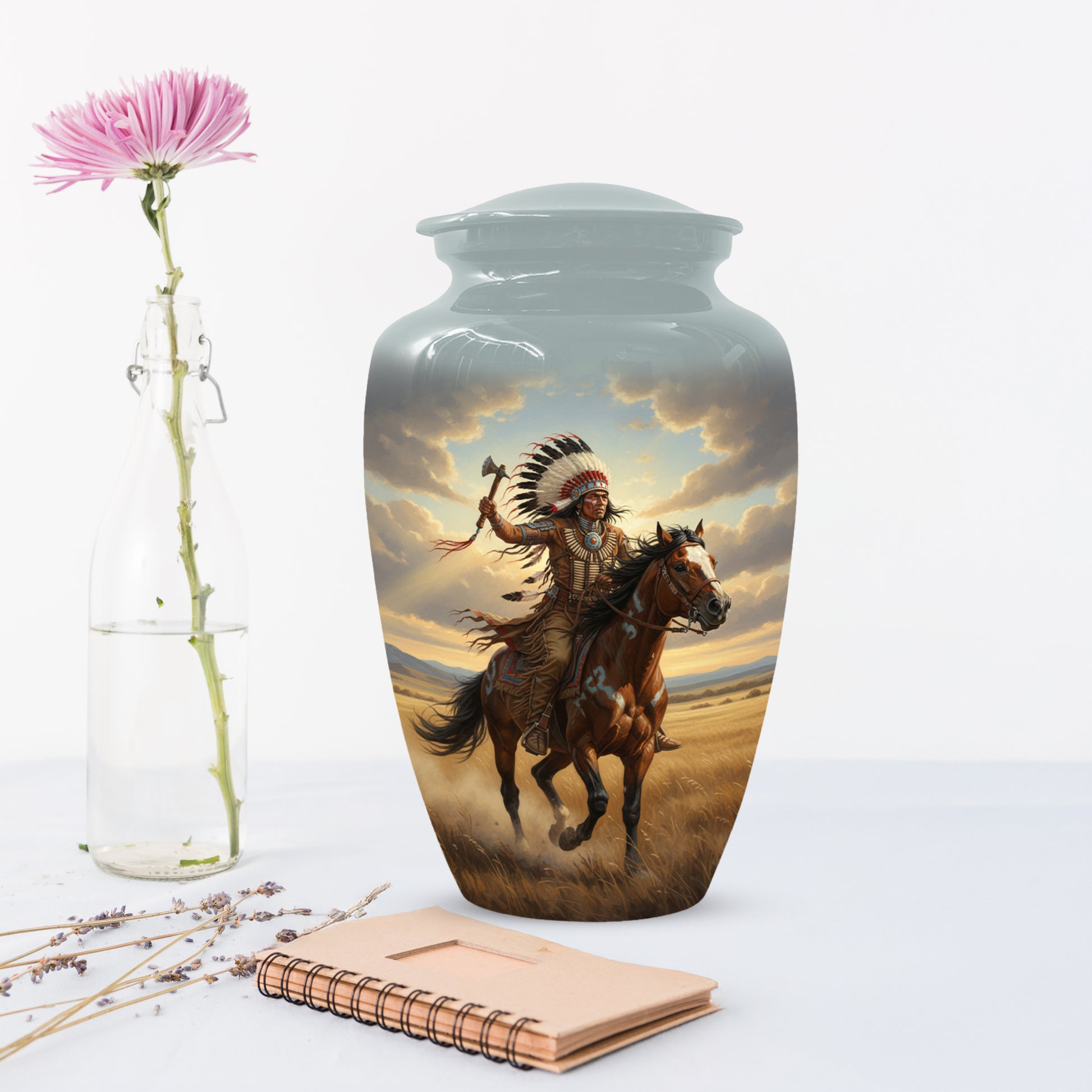Warrior Horse Urn for Mom & Women | Unique Adult Female Cremation Urn for Human Ashes
