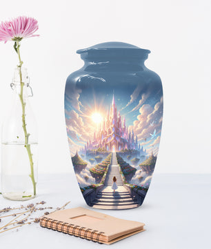 Heaven Stairway Urn for Mom – Custom Angel Memorial Cremation Urn for Ashes