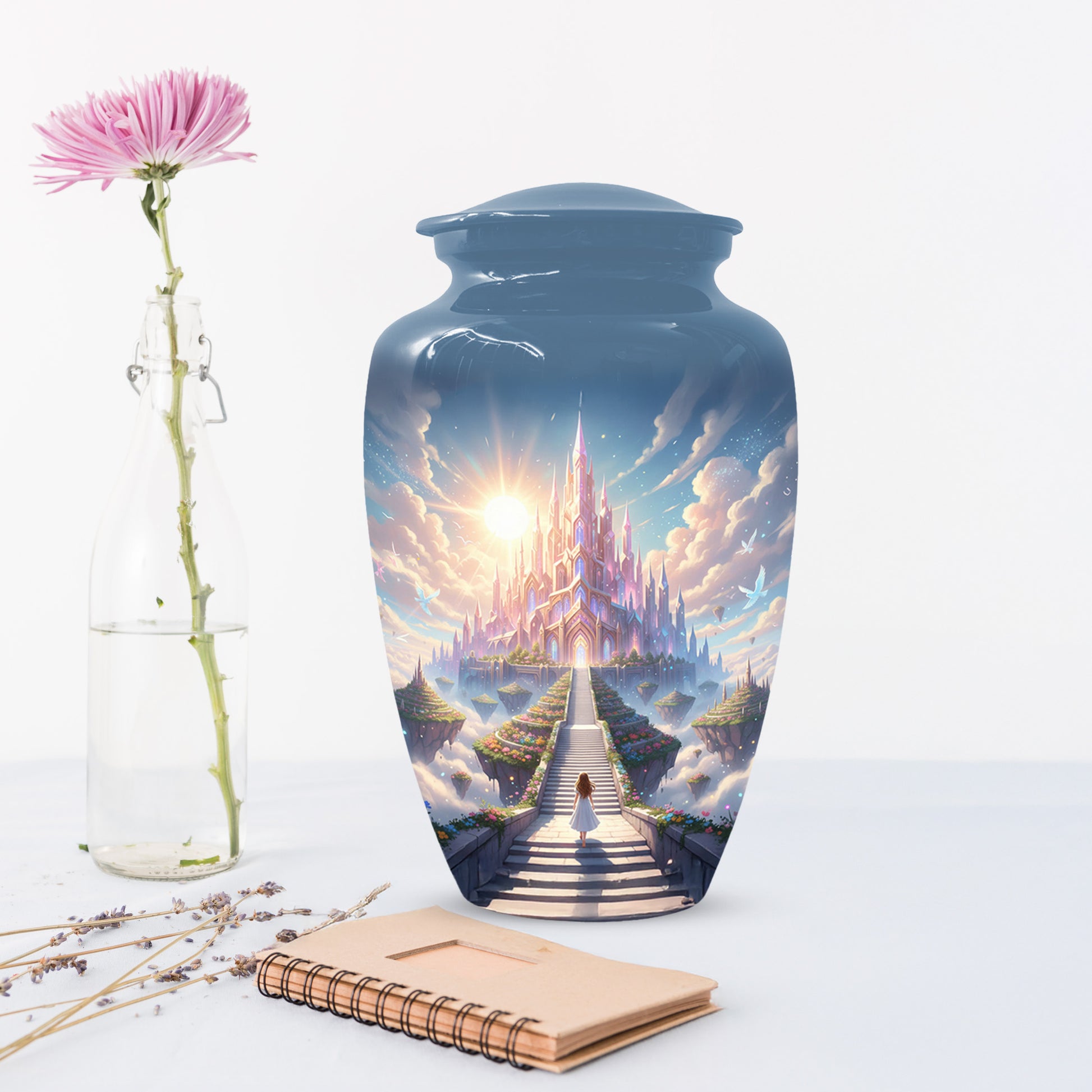 Heaven Stairway Urn for Mom – Custom Angel Memorial Cremation Urn for Ashes