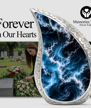 Beach Urn for Ashes, Ocean Wave Cremation Urn,Beautiful Ocean Keepsake Urn