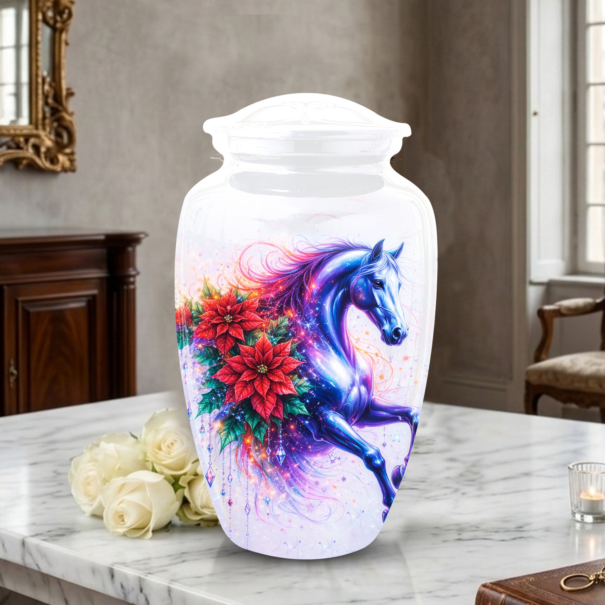Horse Urn for Mom, Beautiful Cremation Large Urn for Women