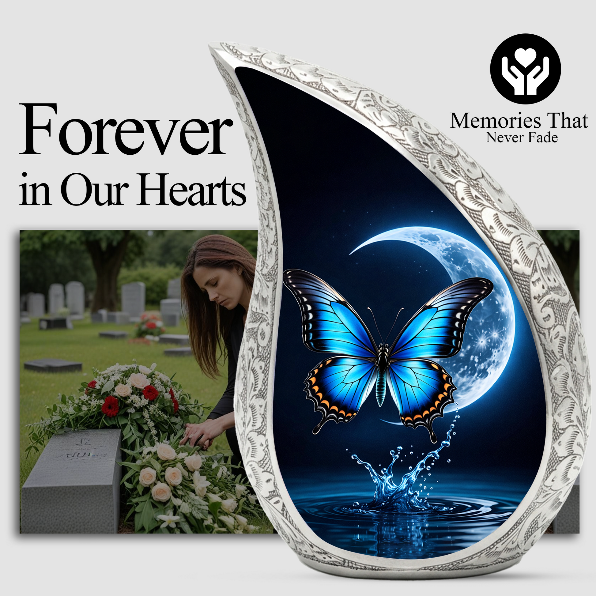 Butterfly Adult Urn for Human Ashes – Premium Butterfly Cremation Urn