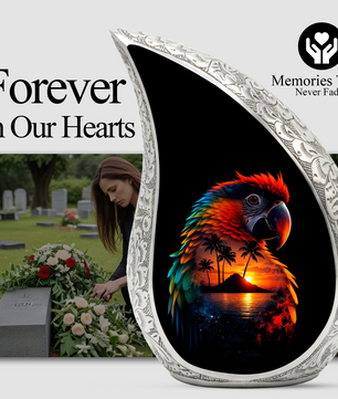 Beautiful Parrot Cremation Urn for Adult Ashes