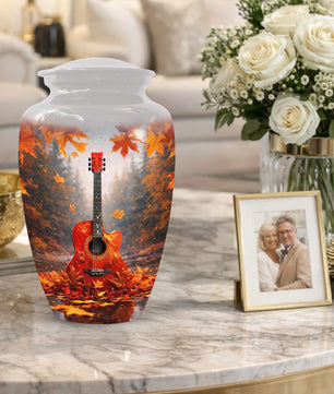 Guitar Memorial Urn for Mom - Music Keepsake Cremation Urns for Ashes