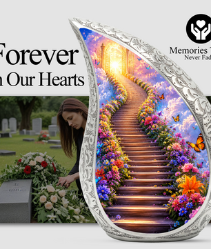 Heaven Gate Butterfly Urn for Ashes - Personalized Adult Cremation Urn with Butterflies | Memorial Funeral Urn for Adult Ashes