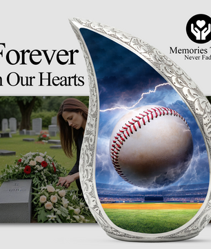 Baseball Funeral Urn for Dad, Baseball Memorial Urn for Human Ashes