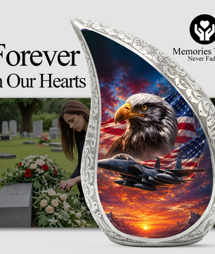 Eagle Urn for Human Ashes | Patriotic Eagle Adult Cremation Urn | Eagle Memorial Urn for Men, Women & Adults